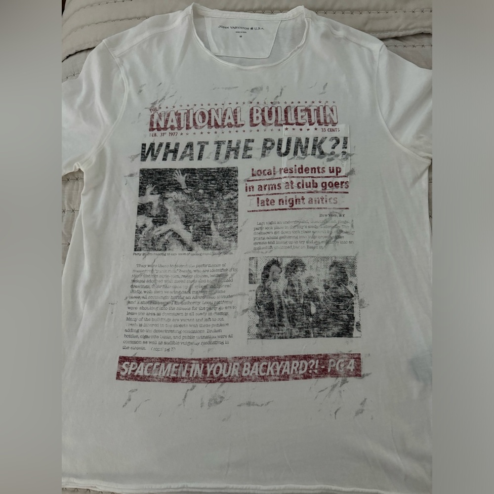 John Varvatos Star USA What The Punk? Rolled Edge Pocket T-Shirt Men's